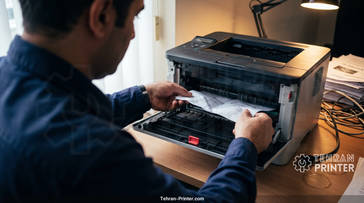 غلتک کاغذکش را تمیز کنید